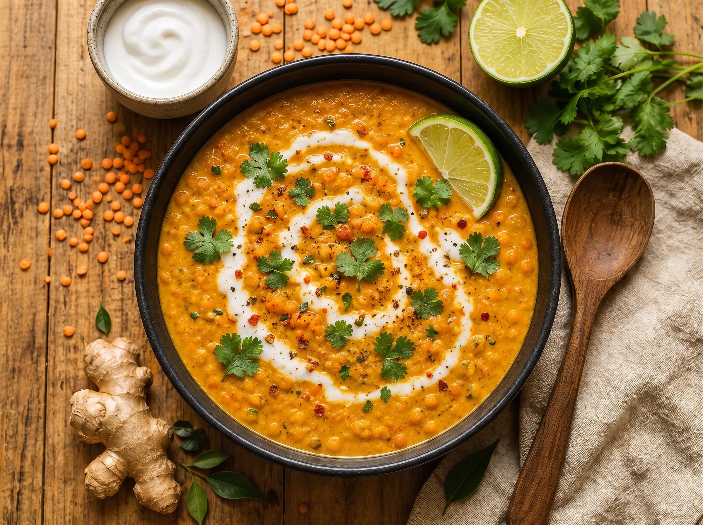 Creamy Coconut Curry Lentil Soup