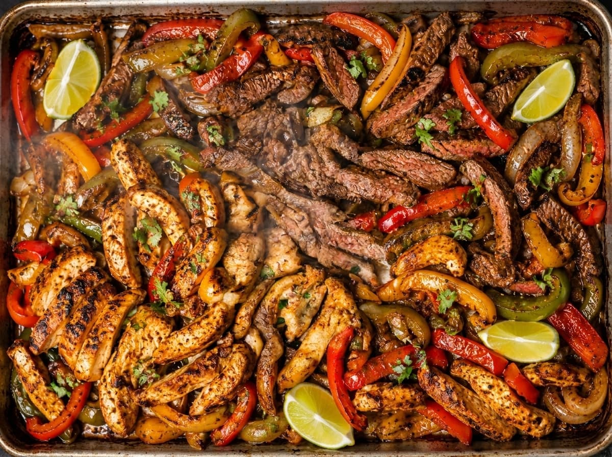 30-Minute Sheet Pan Fajitas (Chicken or Steak)